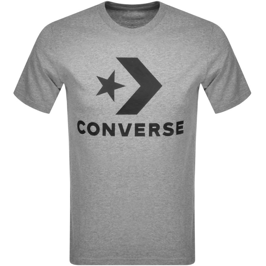 Converse Star Chevron Logo T Shirt Grey Converse Star Chevron Logo T Shirt Grey